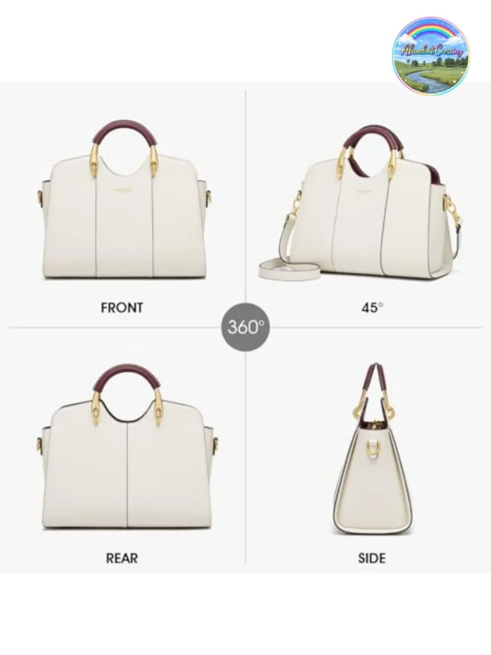 Genuine Leather Satchel Bag Waterproof Tote Shoulder Crossbody Handbag
